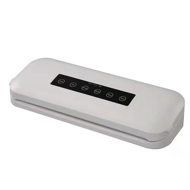 Pisexur Batería de cocina Sellado automático al vacío con 10 bolsillos y 1 tubo de succión externo. Modo para alimentos secos y húmedos. Indicador LED. 3 modos. para la cocina del hogar