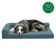 thumbnail image 3 of FurHaven Pet Products | Paw-Quilted Deluxe L-Chaise Full Support Solid Orthopedic Sofa Pet Bed for Dogs & Cats - Bluestone, Large, 3 of 12
