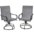 thumbnail image 3 of TLSUNNY Swivel Outdoor Chairs Set of 4, Patio Swivel Dining Chairs with Textilene Fabric and Metal Frame, Outdoor Swivel Sling Chairs for Garden, 3 of 10
