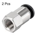 thumbnail image 3 of Adaptador de accesorio de tubo de empuje para conectar, conector de tubo recto hembra de 8 mm OD x 1/8PT, 2 piezas, 3 of 3