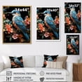 thumbnail image 4 of Designart "Blue Orange Hummingbird Enchanting Hum Pastoral" Animals Floater Framed Wall Decor, 4 of 7