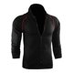 thumbnail image 1 of Ceisia Men Solid Color Sweatproof Breathable Long Gift Sleeve Casual Training Running Athletic Jacket Tops, 1 of 4