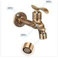 thumbnail image 3 of SHAR Dragon Design Rustic Brass Wall Mount Faucet, 3 of 5