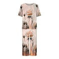 thumbnail image 3 of yievot Lounge Sets for Women Floral Printed Short Sleeve Shirts and Capri Pajamas Sets 2 Piece Sleepwear Loungewear, 3 of 5