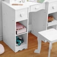 thumbnail image 3 of EDTara Dressing Table and Chair Set for Kids with tri-fold Mirror and Drawers - Dressing Table and Chair Set for Girls - Dressing Table Set with Mirror, 3 of 5