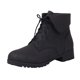 thumbnail image 1 of NECHOLOGY Botas Mujer Adulto Femenino Zapatos Botines para mujer Botas de equitación de cuero sólido a la moda para mujer, botas Vintage de fondo con cordones (Black, 7), 1 of 7