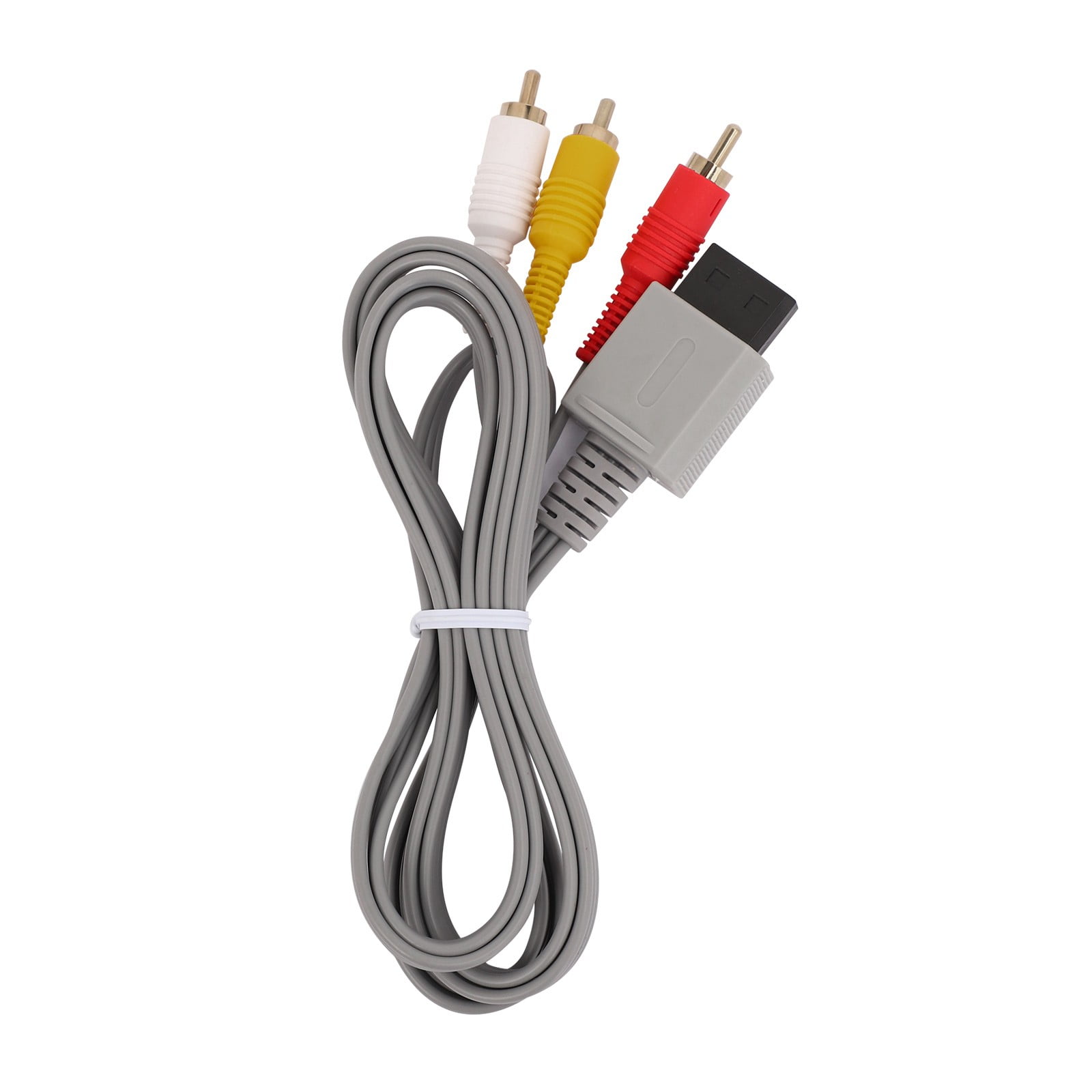 LYINGF Audio Video RCA Cable,PORTHOLIC AV Cable for Wii and Wii U,6FT/1.8M Wii Component Cable Composite Audio Video RCA Cable Cord with Red White Yellow Connectors,Plug,Play TV Connection Cable