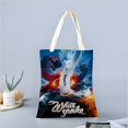 thumbnail image 2 of White Snake Bolso de tela con estampado de lienzo para mujer, bolsa de compras reutilizable y estética, con cremallera interior, regalo para mujer,38*45cm., 2 of 6