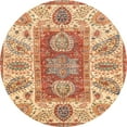 thumbnail image 1 of Ahgly Company Indoor Round Abstract Red Abstract Area Rugs, 7' Round, 1 of 6