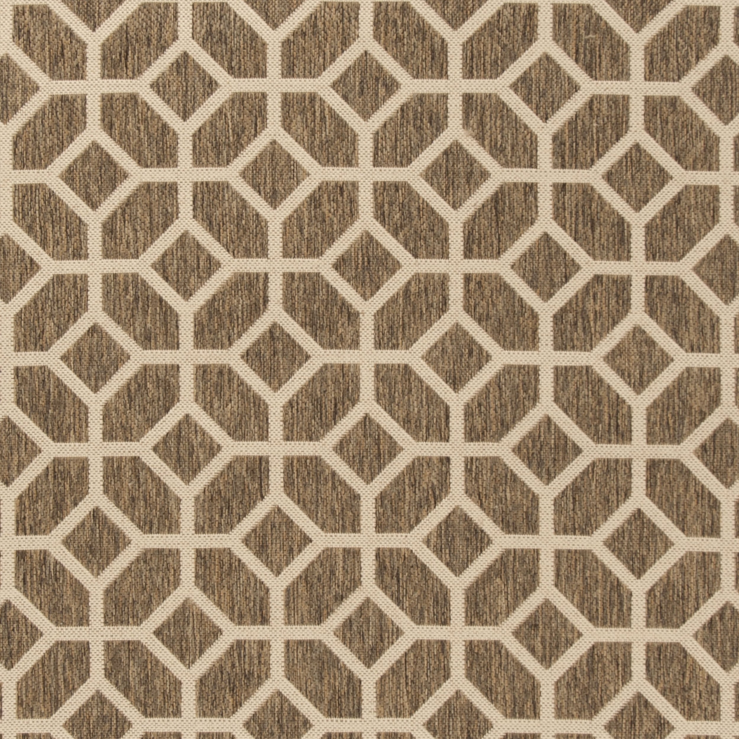 SAFAVIEH Beach House Kadri Geometric Indoor/Outdoor Area Rug, Beige/Cream, 5'3" x 7'6"