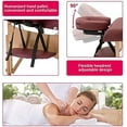 thumbnail image 4 of Portable Massage Table Massage Bed Spa Bed Height Adjustable Massage Table 2 Folding Massage Bed 73 Inches Spa Bed Facial Cradle Salon Bed W/Carry Case锛孊urgundy, 4 of 7