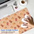 thumbnail image 4 of Long Mouse Pads for Desk,Orange Christmas Gingerbread Man Pattern Desk Mats on Top Of Desks, Desk Mouse Pad Extra Large with 3mm Non-Slip Base and Stitched Edge for Gaming,Office,Work,Home 31.5x11.8in, 4 of 5
