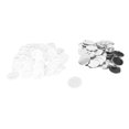 thumbnail image 2 of 100 Sets Blank Pin Back Button Parts For Button Making Machine DIY RoundForm Rustproof Button Making Supplies Clear Film, 2 of 8