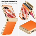 thumbnail image 3 of Funda YQODSZ para Motorola Razr 2024 con protección para bisagras, color naranja, 3 of 7