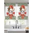 thumbnail image 2 of Christmas Snowman Sheer Curtains 54 Inch Length 2 Panels Set Window Treatments, Winter Snowflakes Green Buffalo Plaid Rod Pocket Semi Curtains for Living Room/Bedroom/Kitchen Décor, 104"W x 54"L, 2 of 7