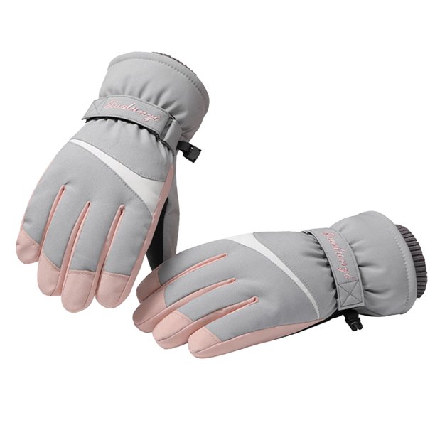 Guantes de esquí de invierno para mujer, con pantalla táctil, resistentes al agua, para actividades al aire libre