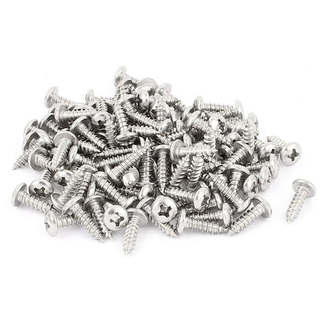 Unique Bargains 3.5mm x 13mm Phillips Cross Drive Pan Head Self Tapping Screw Fasteners 100 Pcs