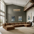 thumbnail image 2 of Meridian Furniture 6-Piece Saddle Corduroy Performance Fabric Modular Sectional, 2 of 14