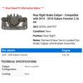 thumbnail image 2 of Rear Right Brake Caliper - Compatible with 2014 - 2018 Subaru Forester 2.5L H4 2015 2016 2017, 2 of 2