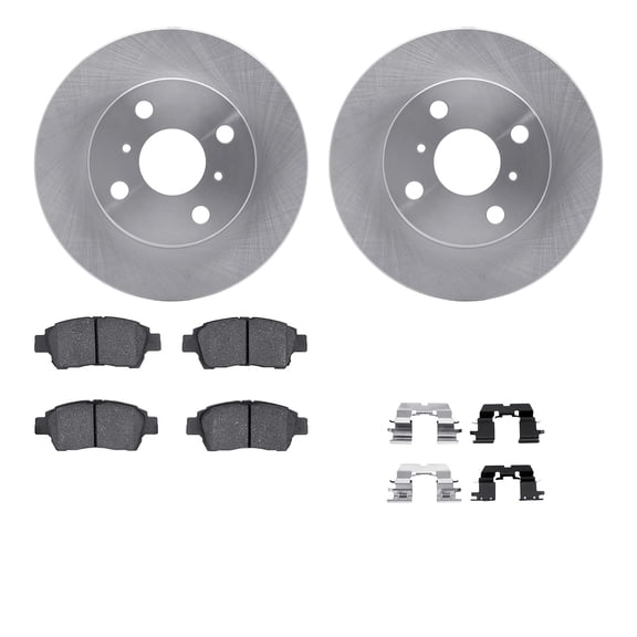 Dynamic Friction Company Front Brake Rotors with 5000 Advanced Brake Pads includes Hardware 6512-76419