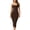 Brown, variant on Women's Shaping Full Slips Shapewear Tummy Control Dress Cami Slip Body Shaper