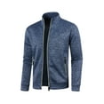 thumbnail image 2 of New Men Simple Coat Clothing Fashion Zip Stand Collar Man Casual Slim Hoody Sweatshirt Cardigan Zipper Hood Clothing, 2 of 5