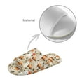 thumbnail image 4 of Psesaysky Women's Indoor Slippers Pumpkin Ghost Floral Print Fuzzy House Slippers for Women Open Toe Slide for Ladies Bedroom Shoes, Size 10.5-11.5, 4 of 7