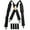 black, variant on Tool Belt Suspenders Work Suspenders Flexible Adjustable Straps With Moveable Padded Shoulders With 4 Loop Attachments