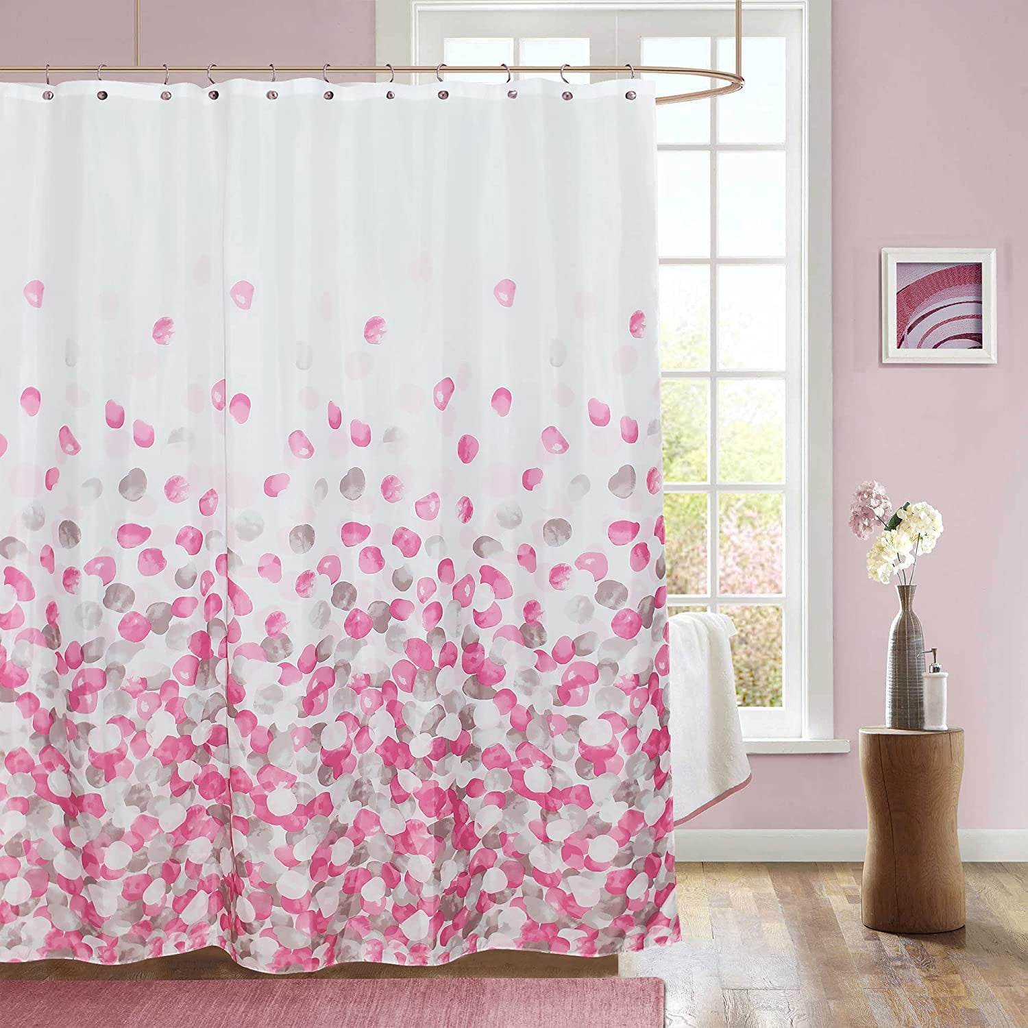 Fox Safflower Butterfly Shower Curtain Home Bathroom Decor Fabric 12hooks 71*71“ 