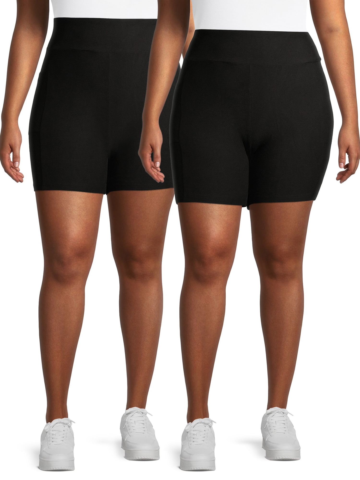 plus size bike shorts with pockets