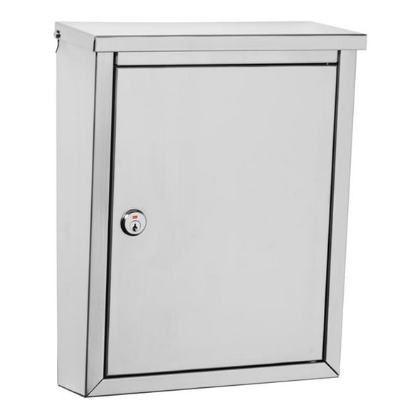 Regent Locking Wall Mount Medium Mailbox - Stainless Steel