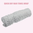 thumbnail image 6 of Unique Bargains Diamond Shape Hair Drying Towel Dry Cap Quick Drying Lightweight Gray, 6 of 7