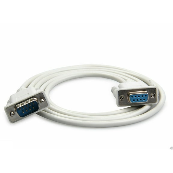 Simyoung 5FT 5feet 9 Pin Extension Cable Serial Direct Male to Female RS232 DB9 M-F 1.5M Grey