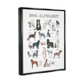 thumbnail image 2 of Stupell Industries Dog Alphabet Multiple Breeds Educational Animals Chart Graphic Art Jet Black Floating Framed Canvas Print Wall Art, Design by Dishique, 2 of 5