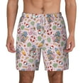 thumbnail image 2 of Picia Hello Summer With Gnome pattern Mens Swim Trunks with Compression Liner Stretch Beach Shorts Quick Dry with Zipper Pockets No-Chafing Board Shorts-X-Large, 2 of 9