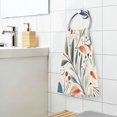 thumbnail image 3 of Yayeee 2 Pack Hand Towels for Bathroom 100% Cotton 16" x 28" Soft Absorbent Kitchen Towel, Beige Whimsical Leaves, 3 of 7