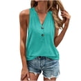 thumbnail image 3 of ZyeKqe Women Summer Tops Sleeveless V Neck T Shirts Dressy Casual Shirts Button up Trendy Blouses, 3 of 6
