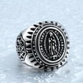 thumbnail image 3 of K-KED Nuestra Senora de Guadalupe Ring Stainless Steel Our Lady of Guadalupe Pray Ring-8, 3 of 6