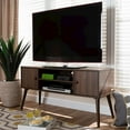 thumbnail image 5 of Baxton Studio Alard Mid-Century Modern Walnut Brown Finished 2-Door Wood TV Stand, 5 of 19