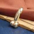 thumbnail image 3 of Llavero colgante de pene masculino de latón, simulación creativa divertida, colgante de personalidad de pollito, Mini llavero de coche de genitales masculinos, 1 pieza, 3 of 3
