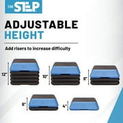 The Step High Step Aerobic Platform with High Step Blue Aerobic Platform and 4 Black Risers