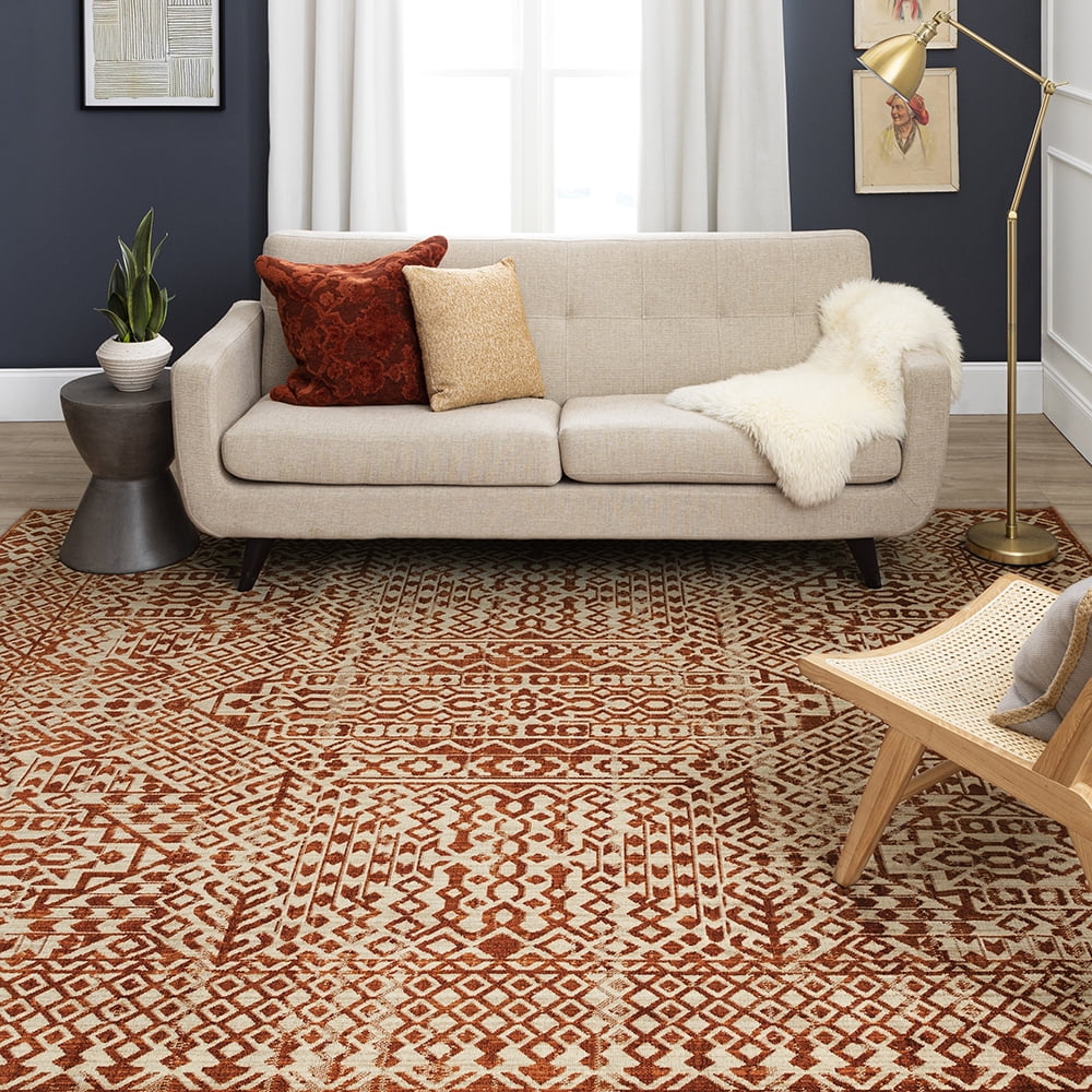 Mohawk Home Townsent Woven Indoor Area Rug, Spice, 6' x 9'