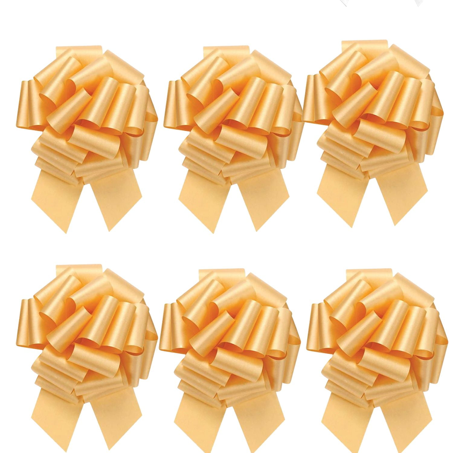LoonBalloon #9 Perfect Gift Bow 5.5 inches‚ Gold (10-Pack)