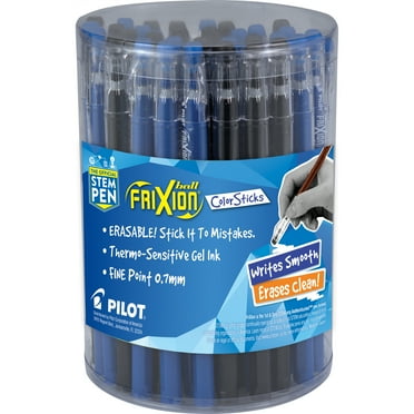 Pilot FriXion Ball ColorSticks Erasable Gel Ink Pens, Fine Point, Black & Blue, 36 Count