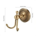 thumbnail image 2 of Wall-Mounted Coat, Hat & Bag Hook Antique Brass Bathroom Towel Hanger, 2 of 8
