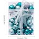 thumbnail image 2 of Adornos navideños, 30 adornos para árboles de Navidad de 3 cm, adornos de bolas de Navidad colgantes irrompibles, regalos de decoración de bodas para fiestas familiares (verde) Fason WLJ-2292, 2 of 5