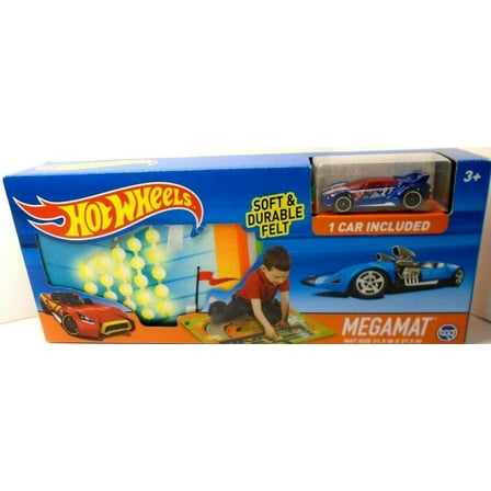 Hot Wheels Felt Mega Playmat with Vehicle