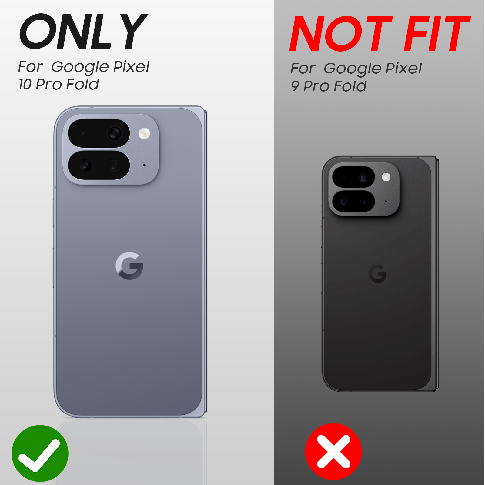 Vizvera for Google Pixel 10 Pro Fold Case with Card Holder [RFID Blocking] Camera Cover,Hinge Protection,Built-in Hidden Kickstand,Screen Protector,Slim Shockproof Phone Case-Black