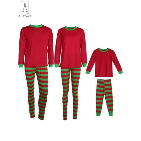 

Gustave Family Christmas Boys Girls Pajamas Sets Striped Printing Pants Nightgown Xmas Series Outfit Kids Sleepwear Kid Size 4T