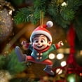 thumbnail image 3 of Ganfancp Colgante Acrílico de Árbol de Navidad Enano Colgante de Muñeca China con Impresión Plana Enana Mona Ofertas de La Semana 1* Colgante, 3 of 6